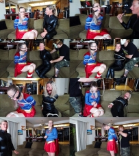 Supergirl Summer gets captured by the catburglar Amanda Kent!