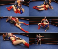 Topless Superheroine Fantasy featuring Christina Carter & The Evil Clown