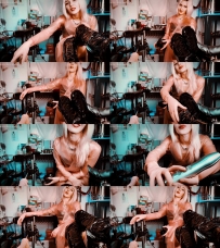 Mistress Euryale – Chastity toy gets machine-fucked