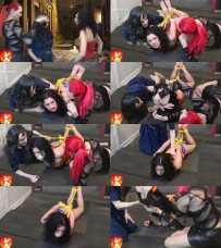 Wonder Woman versus the Arachnid Sisters