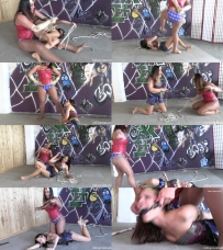 War of Wonders: Superheroine Bondage Wrestling with Cali Logan and Megan Jones