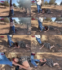 Public lesbian pervert under Hijabi girl feet