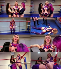 Starfire, Ravaged! Superheroine in peril!