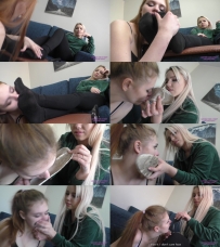 KIRA – Needs her slave girl after a day – Sneakers, ballet shoes, socks, insoles cleaning